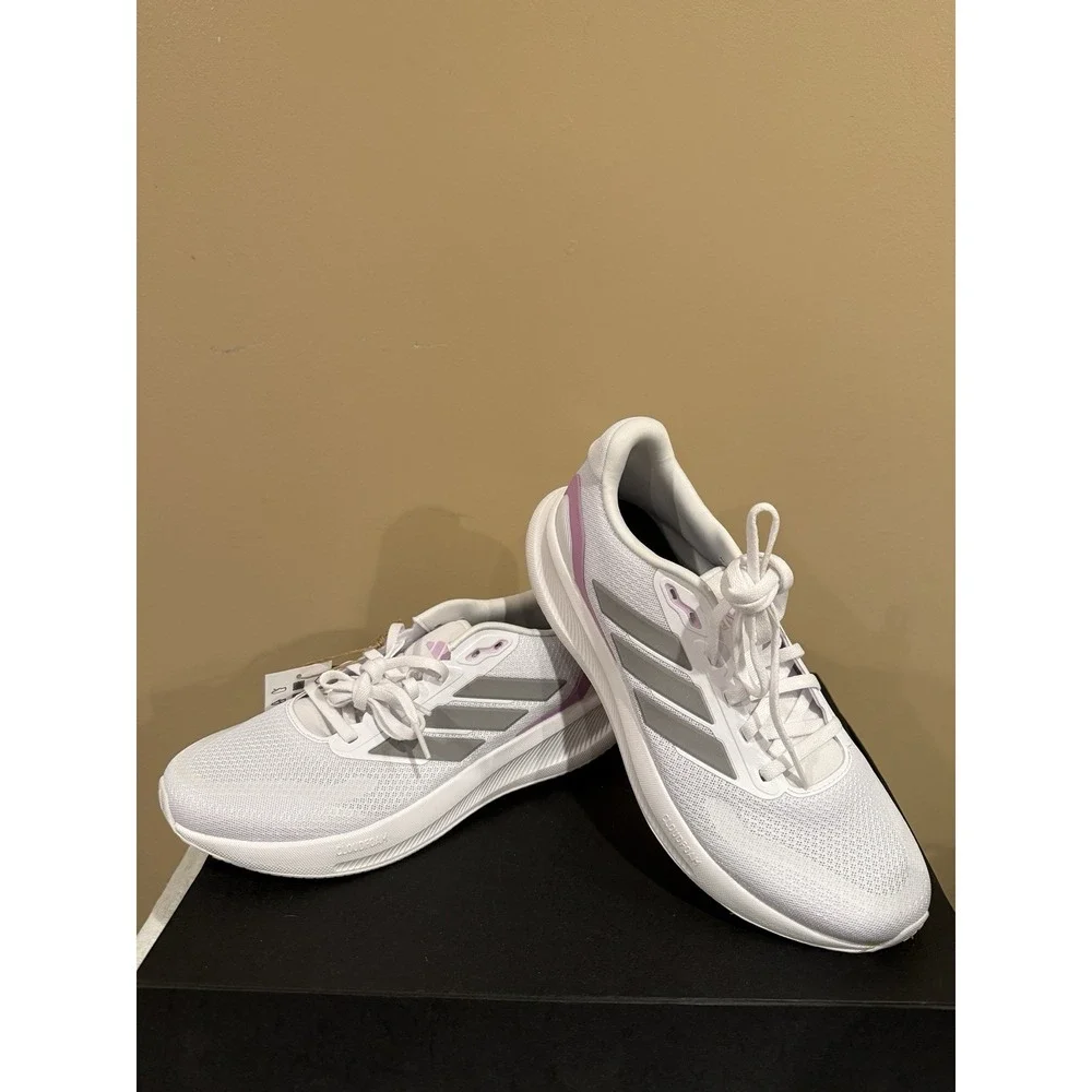 ADIDAS‎ RUNFALCON 5 W Women White Pink Grey Running  Shoe Low Top NEW IN BOX